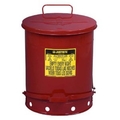 Justrite OWC Foot Red - 14 gallon oily waste can with lever 9500